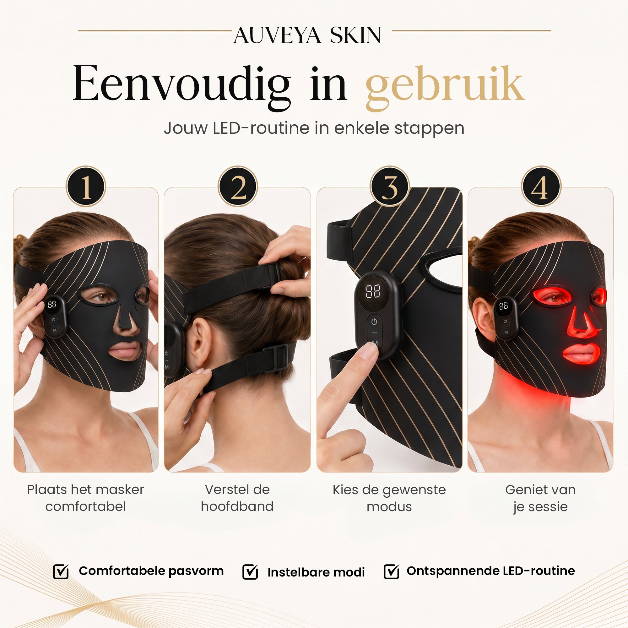 Auveya® Led Masker Black