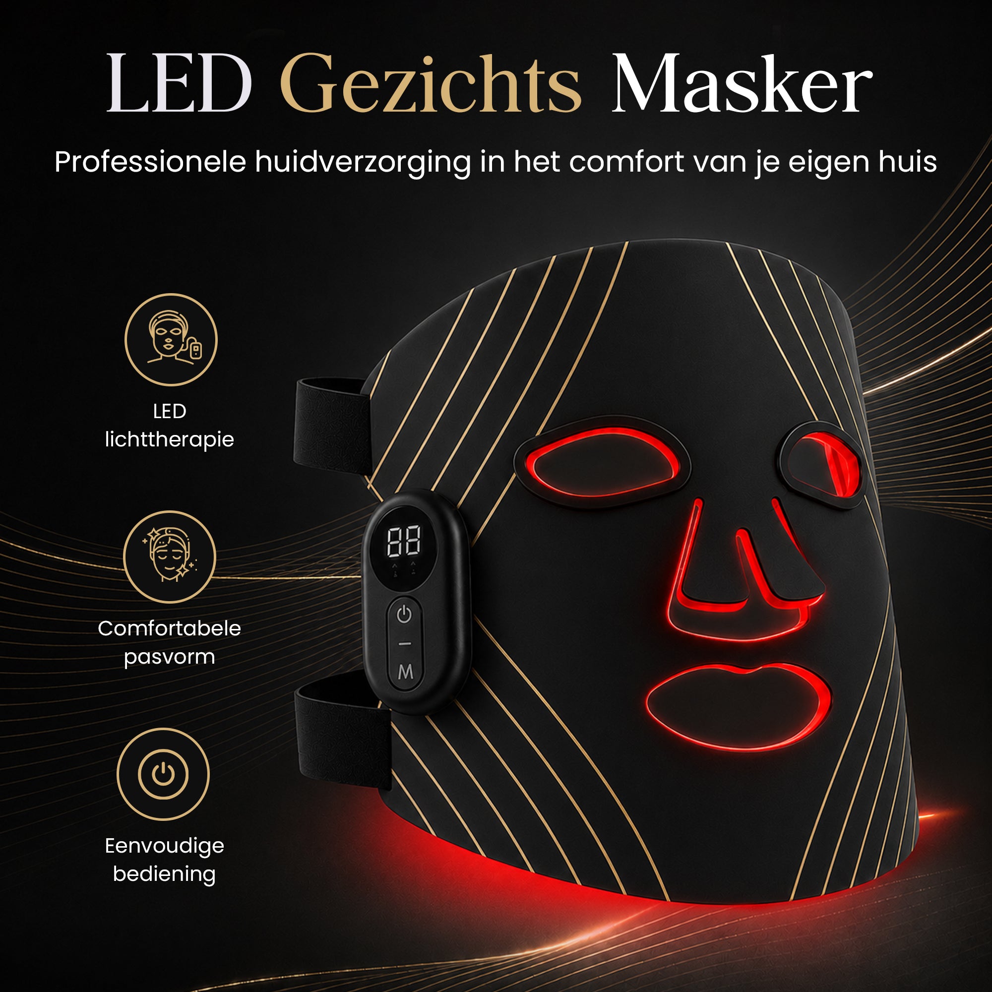 Auveya® Led Masker Black