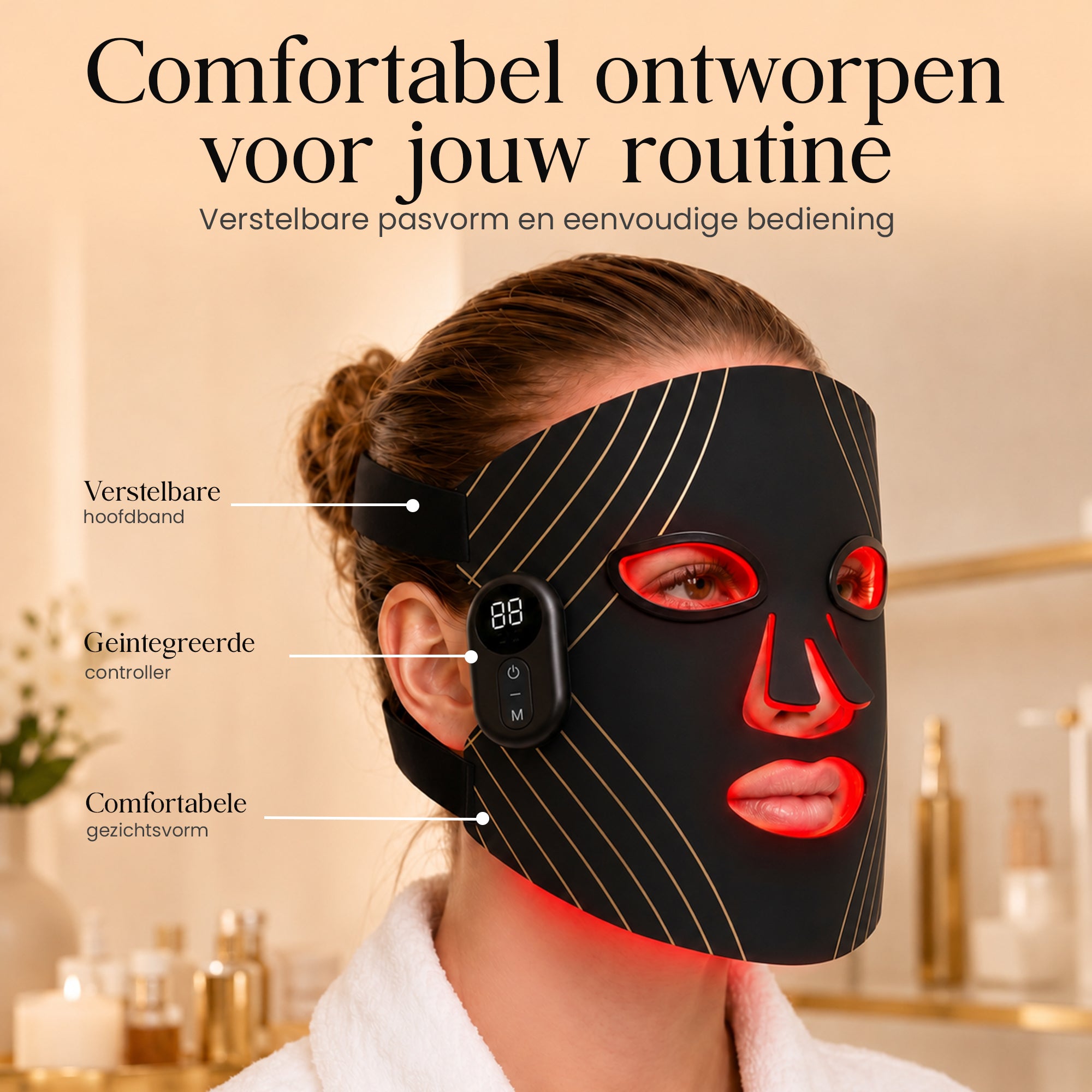 Auveya® Led Masker Black