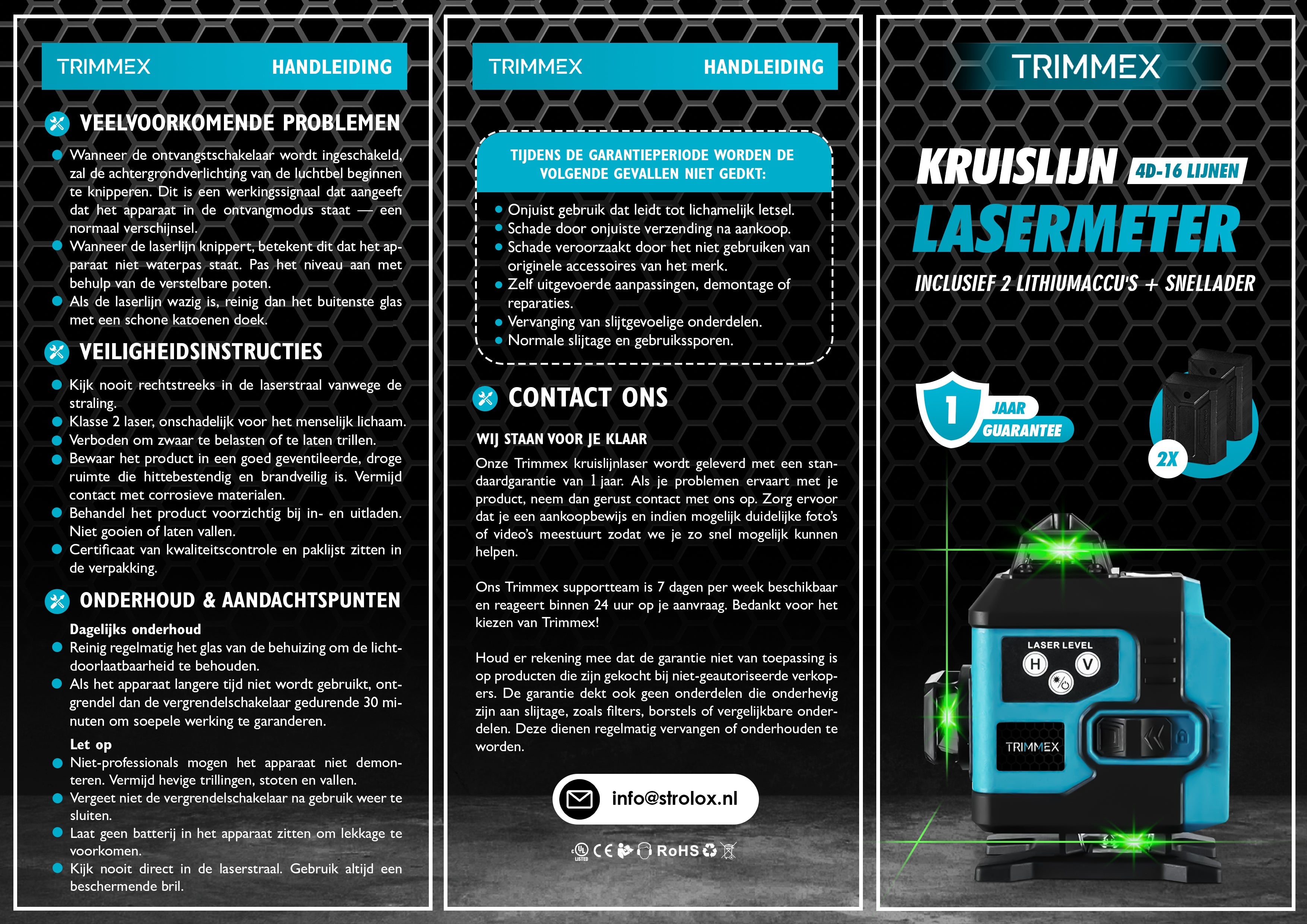 Chargeur de batterie électrique Trimmex® - Chargeur de batterie inclus et deux batteries puissantes (2,0 Ah)