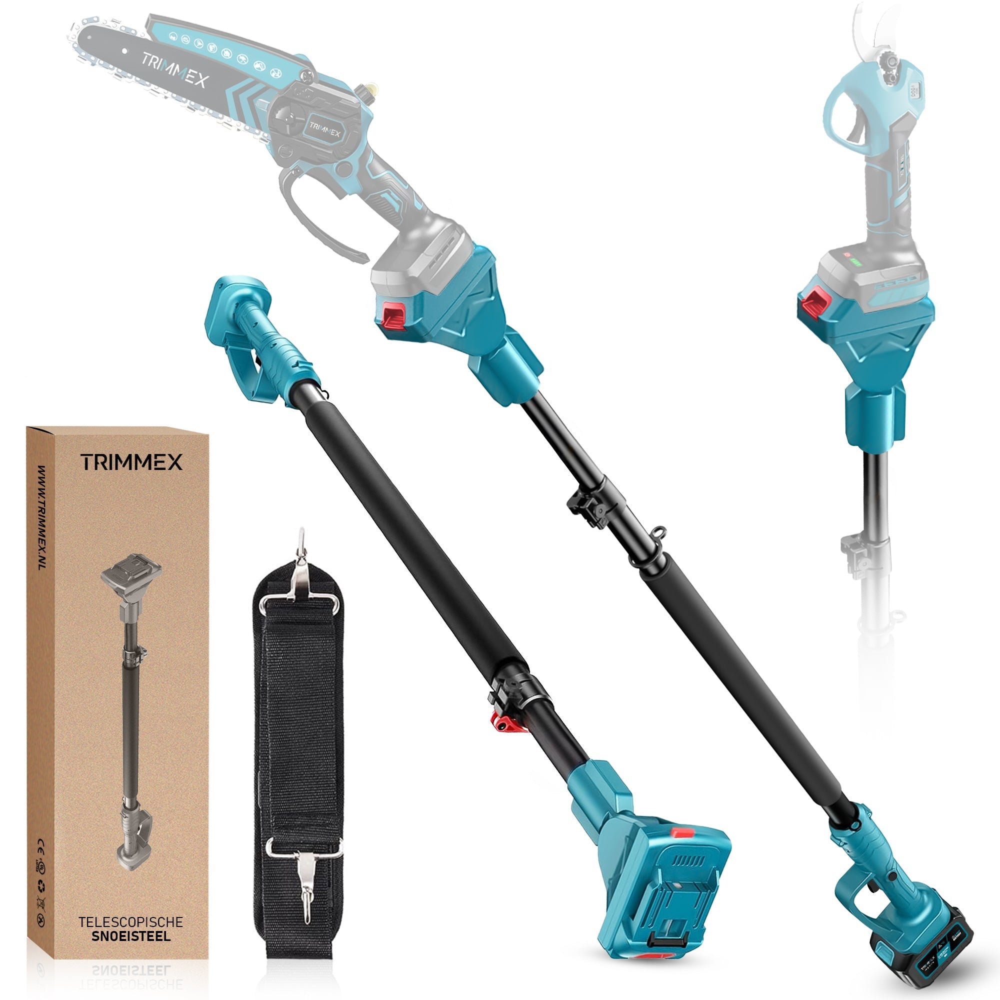 Trimmex® Telescopische Snoeisteel - Équipement pour tous les accessoires Trimmex