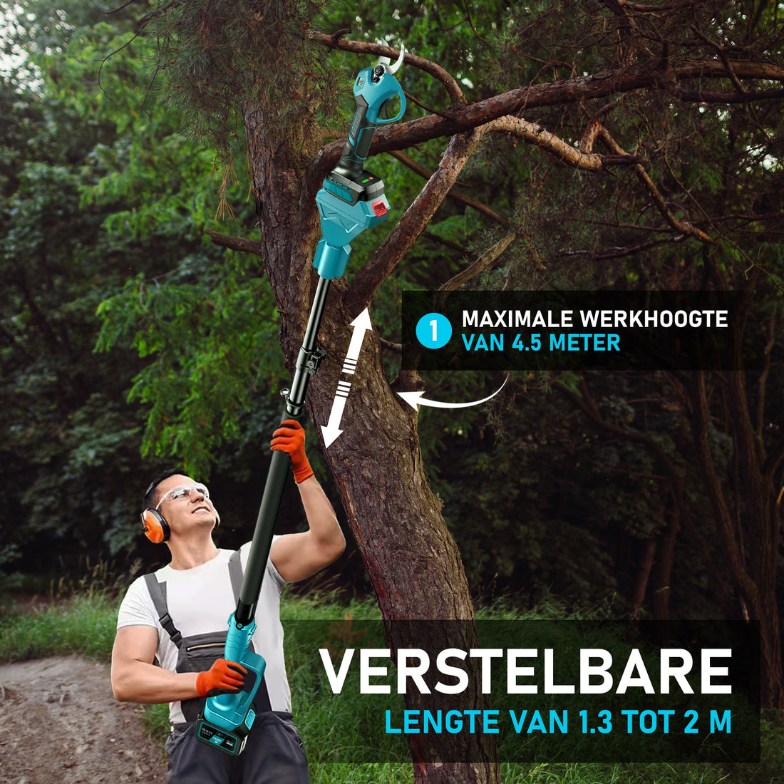 Trimmex® Telescopische Snoeisteel - Équipement pour tous les accessoires Trimmex